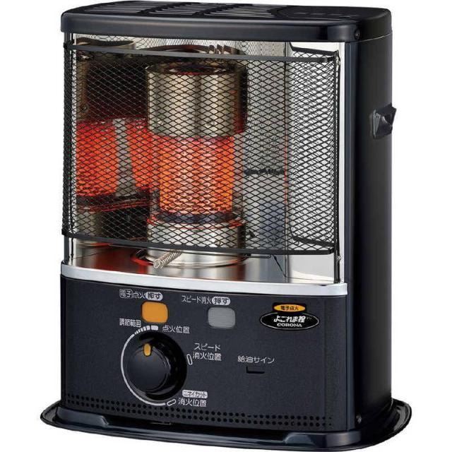 石油ストーブ 灯油ストーブ コロナ 反射形 木造10畳 最大13畳 4Lタンク SX-E3725Y-HD ダークグレー 小型 黒色メッシュガード