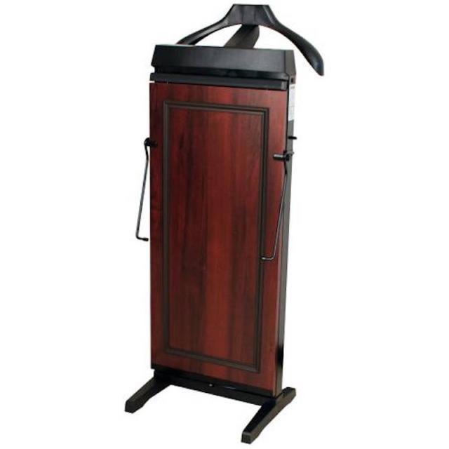 高機能ズボンプレッサー 英国産 CORBY コルビー パンツプレス シワ伸ばし ジャケットハンガー付き マホガニー