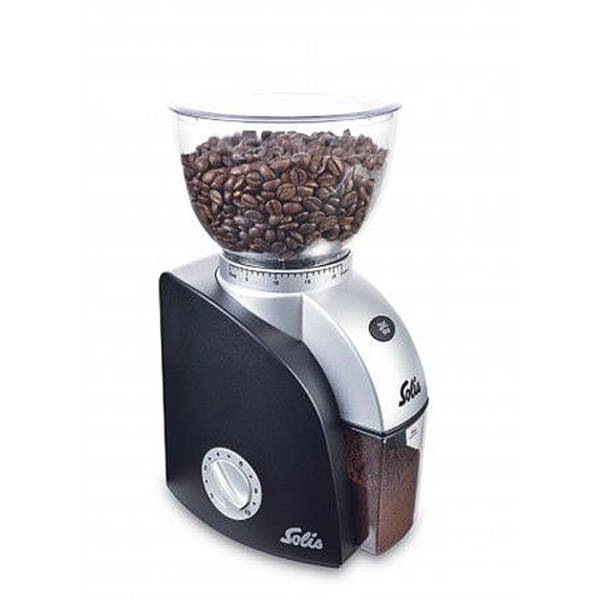 コーヒーグラインダー 電動コーヒーミル ソリス スカラプラス 21段階粒度設定 珈琲豆容器付き