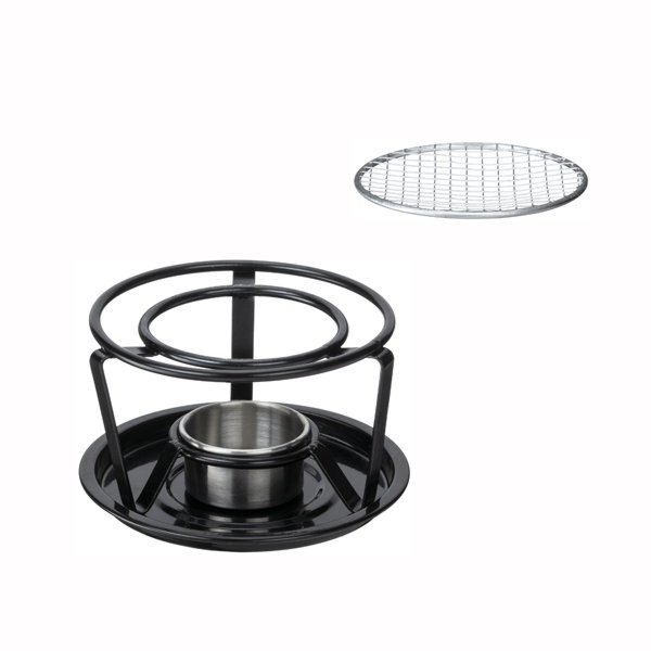 卓上スチールコンロセット 固形燃料 キャンドル用 卓上ウォーマー 網付きの通販はau Pay マーケット カナエミナ