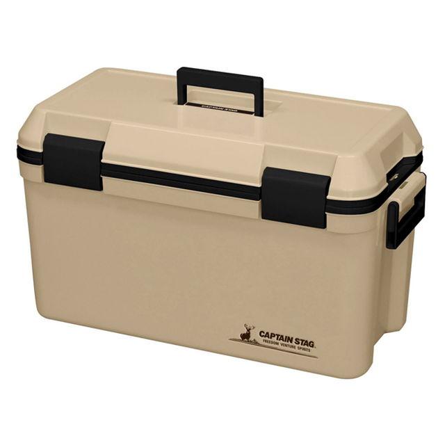 クーラーボックス 保冷ボックス 大型 大容量 35L シャルマン クーラーボックス35 ベージュ 肩掛けベルト付き 日本製の通販は