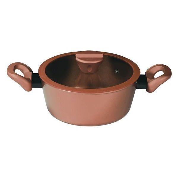 シチューポット 両手鍋 蓋付き IH対応 20cm アルミ製 VISIONS GOLD Coating 金色 ゴールド オール熱源対応