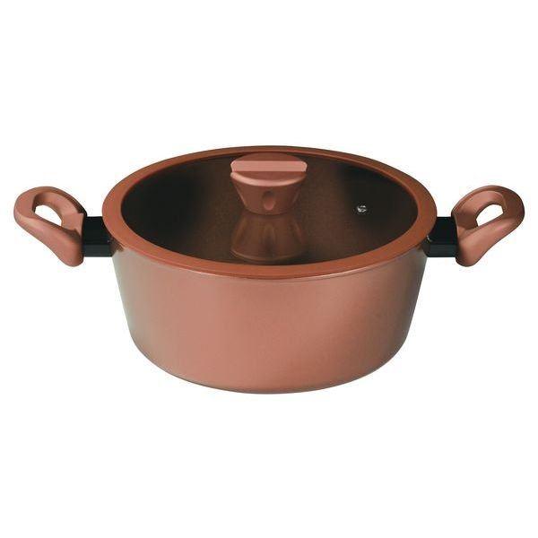 シチューポット 両手鍋 蓋付き IH対応 24cm アルミ製 VISIONS GOLD Coating 金色 ゴールド オール熱源対応