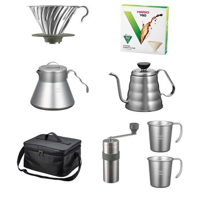 コーヒーメーカーセット ハンドドリップ ハリオ Ｖ60 アウトドアコーヒーフルセット
