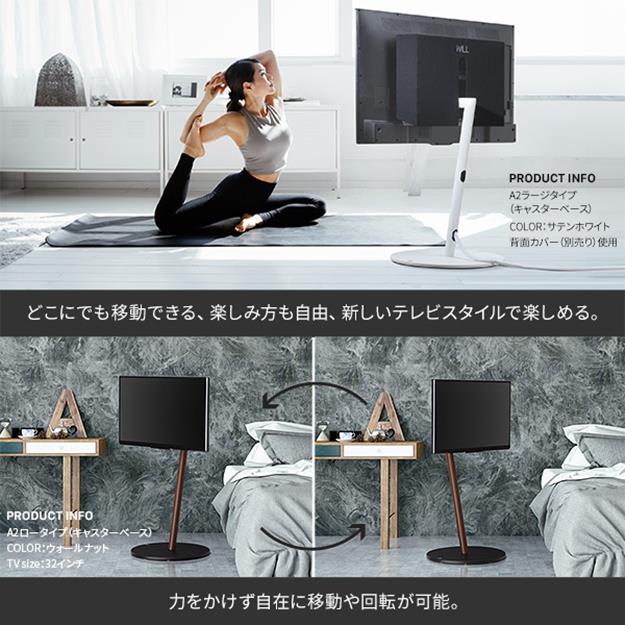 テレビ台 棚板セット テレビスタンド 24〜55v対応 WALLインテリアテレビスタンドA2ロータイプ+レコーダー棚板 EQUALS_6