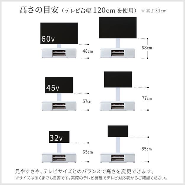 テレビ台用スタンド 背面収納木目調テレビ台セット幅120cm 32〜60v対応 壁掛け風 WALLインテリアテレビスタンド テレビボード ローボード EQUALS