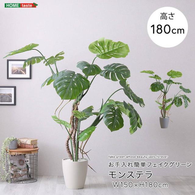 人工観葉植物 フェイクグリーン モンステラ Lサイズ 180cm おしゃれ インテリア 造花