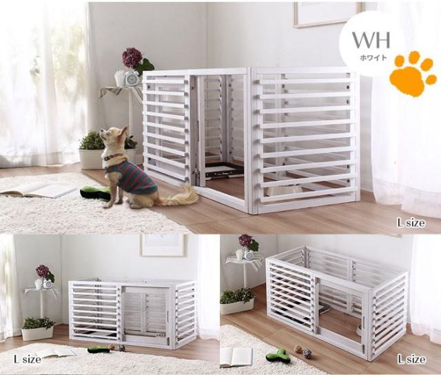 犬用ケージ ペット用ケージ Wancage+ Lサイズ 小型犬〜中型犬用 フードボウルセット(高さ10.6cm)_10