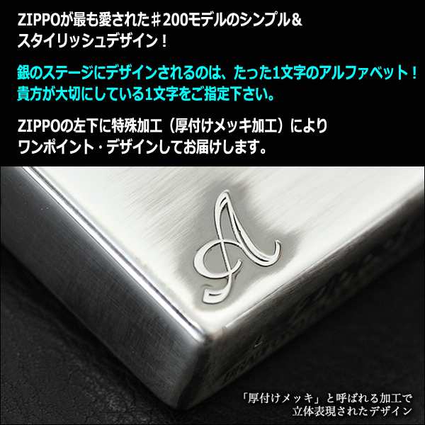 ZIPPOオンリー・アルファベット（Q-Z）(zippo ジッポ ジッポーライター