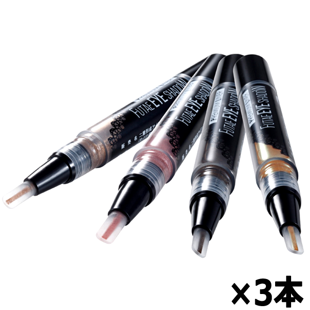 二重＆アイシャドウが同時に1本で時短メイク！二重形成アイシャドウ[3本]  (サンセットブラウン ブロッサムピンク)