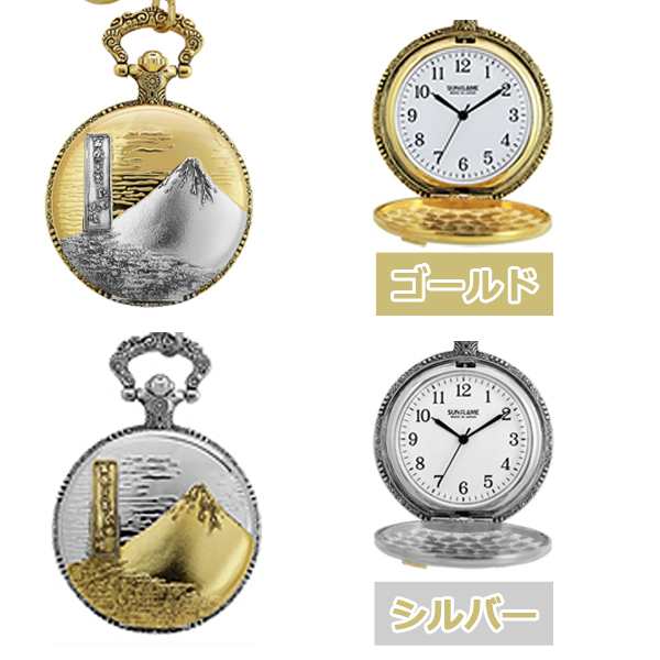日本製懐中時計「葛飾北斎富岳三十六景/凱風快晴 日本製懐中時計「葛飾北斎富岳三十六景/凱風快晴