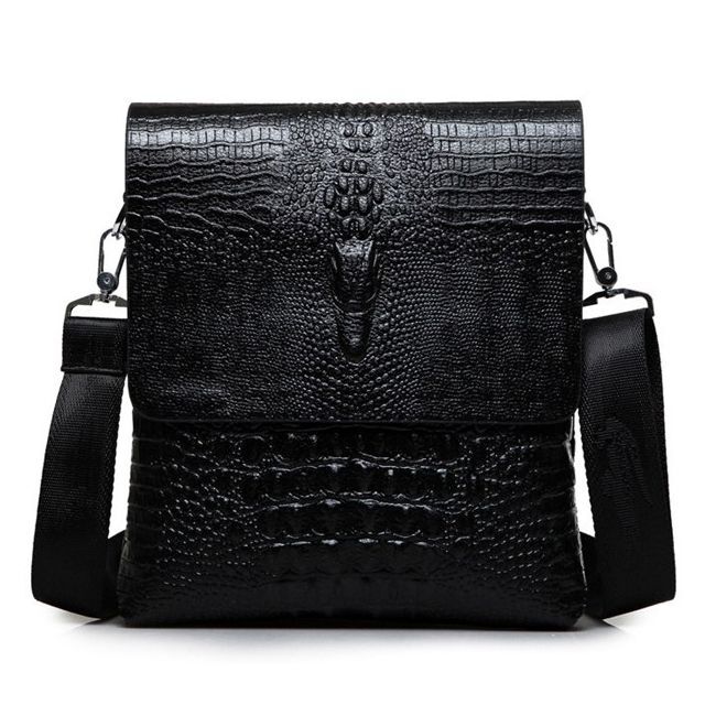 クロコ型押し斜め掛けショルダー  (メンズ ショルダーバッグ レディース 男女兼用 斜めがけ 合皮) クロコ型押し斜め掛けショルダー (メンズ ショルダーバッグ レディース
