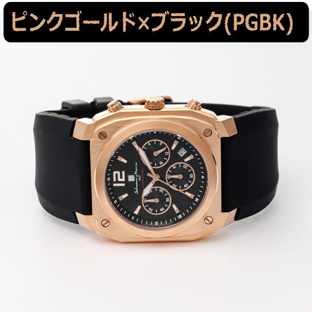 メンズ 腕時計 クロノグラフ ウォッチ（Salavatore Marra サルバトーレマーラ スクエアケース ワイドラバーベルト ゥロノ SM24109）_10