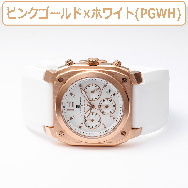 メンズ 腕時計 クロノグラフ ウォッチ（Salavatore Marra サルバトーレマーラ スクエアケース ワイドラバーベルト ゥロノ SM24109）_12
