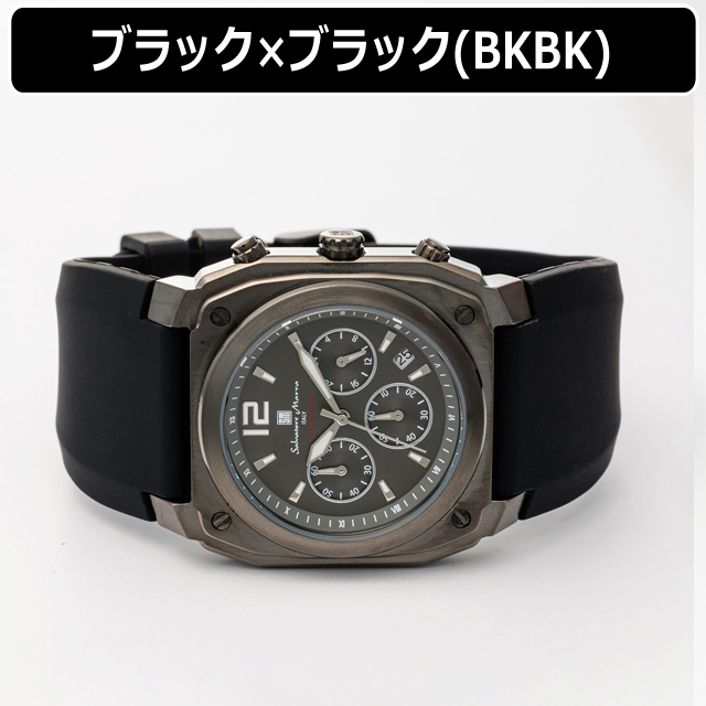 メンズ 腕時計 クロノグラフ ウォッチ（Salavatore Marra サルバトーレマーラ スクエアケース ワイドラバーベルト ゥロノ SM24109）_6