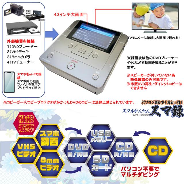 【新品未開封】パソコン要らず！録右エ門ⅱ スマホかんたんスマ録 DMR-0820 新品未開封】パソコン要らず！録右エ門ⅱ スマホかんたんスマ録