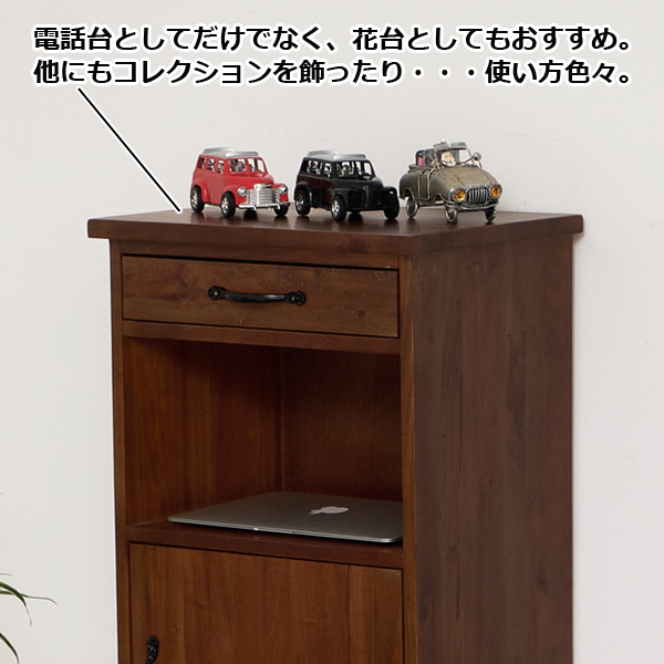 マホガニー電話台1引