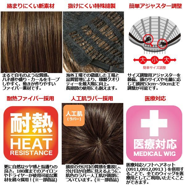 レディースウィッグ「フェミニンボブ (ショコラブラウン