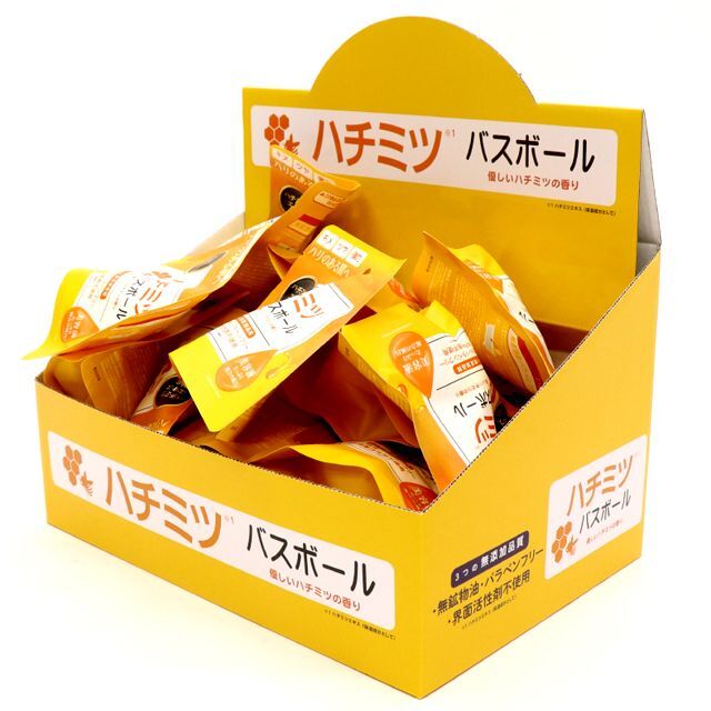 香りとエキスで贅沢お風呂！ハチミツバスボール1BOX（30個入）  (ハチミツエキス ギフト 保湿成分 自分へのご褒美)の通販は