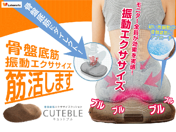 骨盤底筋エクササイズ「キュットブル」(シートクッション 座るだけ 失禁 尿漏れ 腰痛予防 姿勢調整 尿道 低反発 微振動 ゆるみ防止 加齢)_2