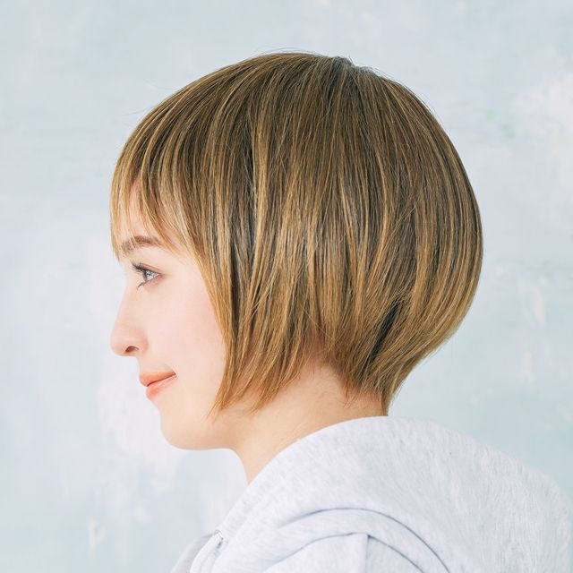 レディースウィッグ「スウィートクールショート (ミルクティーアッシュ)」 (ファッションウィッグ フルウィッグ 女性用 かつら)_2