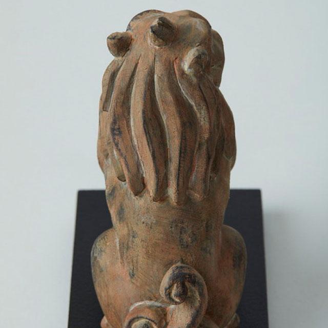 手彫り黒木彫刻 2体セット 約30cm円空仏狛犬、模刻 手彫り黒木彫刻 2体セット 約30cm円空仏狛犬、模刻 約30cm