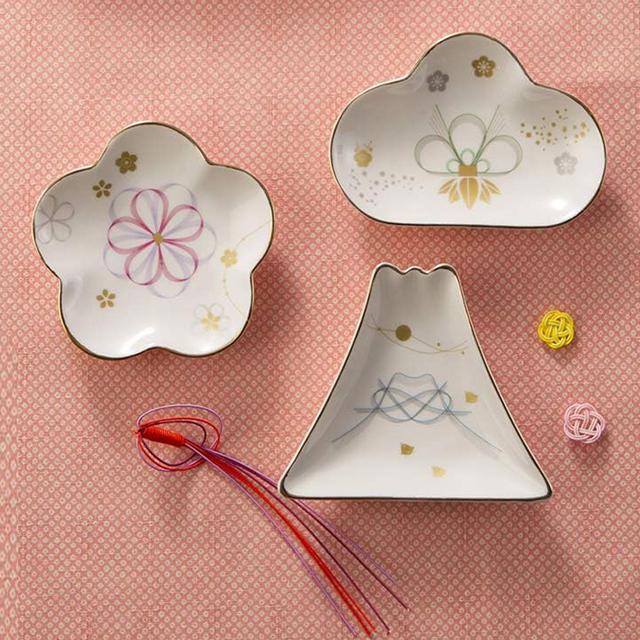 日本製 和食器 縁-yukari-五様小皿揃 小皿5枚セット 縁起物 吉祥柄