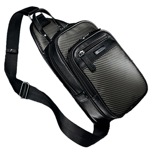 FRUH[フリュー]カーボンファイバー2WAYボディバッグACTIVE (メンズバッグ ショルダーバッグ ワンショルダー ハンズフリー フォーマル スーツ 斜め掛け NASA 航空機 炭素繊維 ハイテク素材 綾織)