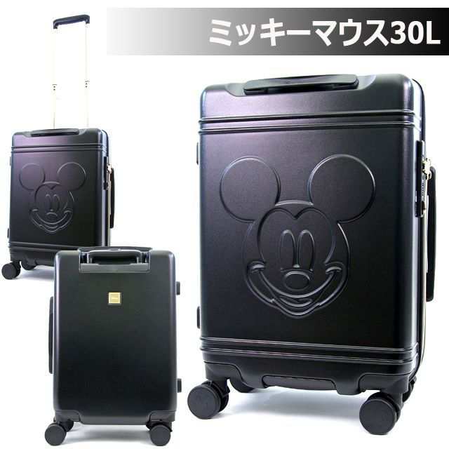 DISNEYハピタス グリップマスタースーツケース30L (総柄 ジッパー ...