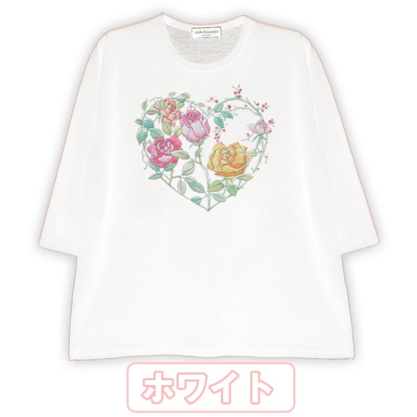 手描き立体フラワープリント レディースシルケット七分袖ｔシャツ ローズハート 女性用 日本製 花柄 ｕｖ加工 綿100 母の日 の通販はau Pay マーケット 株式会社ポニー