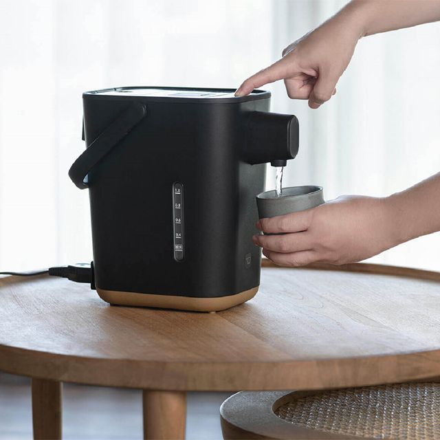 STAN. by ZOZIRUSHI 電動ポット ブラック  (象印 1.2L ハイスピード沸騰 電気ケトル 1300W 70℃保温)