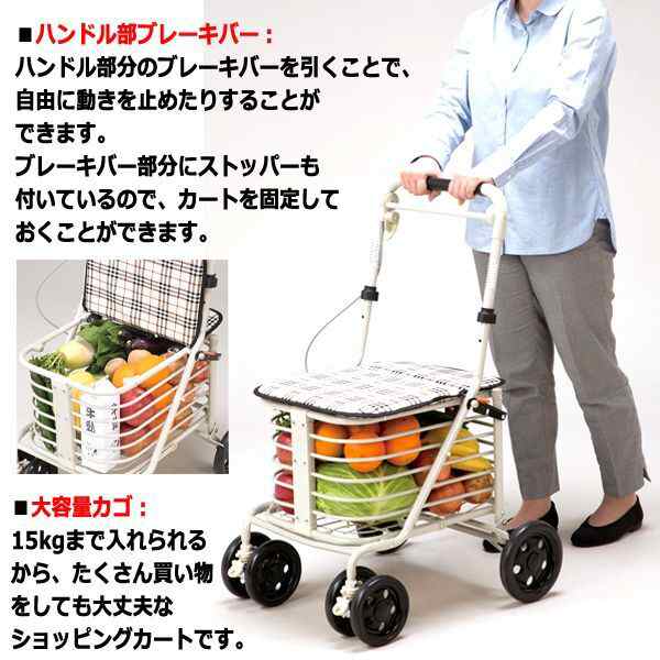 SG認定商品 座れるブレーキ付きシルバーカート (敬老の日 ショッピング