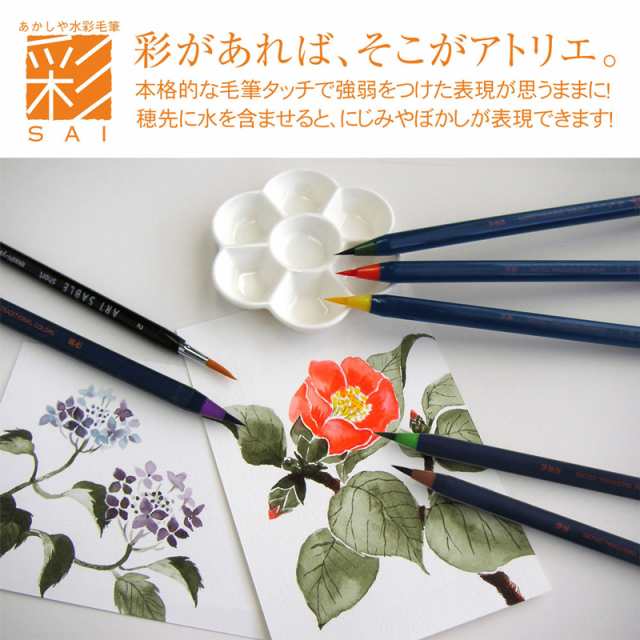 大人の塗り絵・絵手紙専用「水彩毛筆 彩 スケッチセットデニム」(あかしや 大人のぬり絵 水彩画 絵の具セット 水彩セット さっと描ける)｜au PAY  マーケット