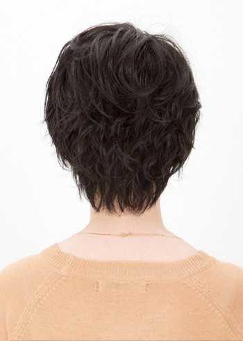 Lapin dor レディースウィッグ ラッフルショート(スタンダードブラック)（ラパンドアール/フルウィッグ/髪/ヘアー/イメージチェンジ）_2