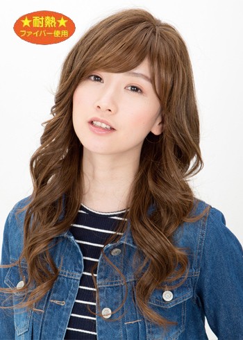 Lapin dor レディースウィッグ マニッシュロングウェーブ(ミルキーブラウン)（ラパンドアール/フルウィッグ/髪/ヘアー）