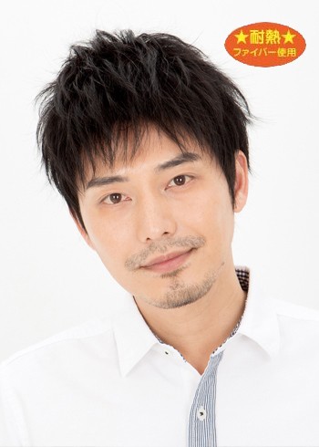 メンズウィッグ ストリームショート(スタンダードブラック)（ラパンドアール/フルウィッグ/髪/ヘアー）