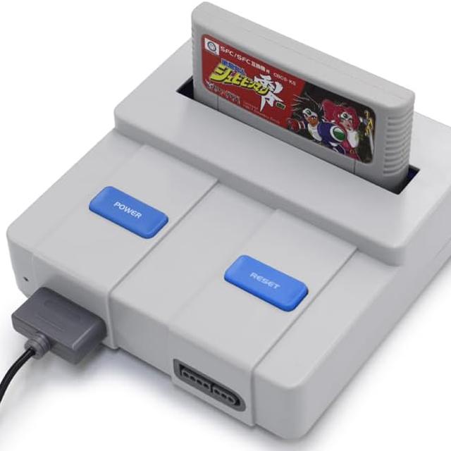 SFC用互換機16ビットコンパクトV2（16BIT COMPACT V2）レトロゲーム スーパーファミコン互換機 スーファミ ステレオ出力対応 Ｓ端子ケーブル コントローラ付き AV端子出力_3