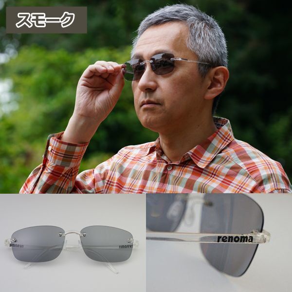 renomaレノマ超軽量 調光・偏光サングラス  (調光サングラス 男女兼用 7.5g UVカット 紫外線カット 目 ガード 紫外線99.9％カット)