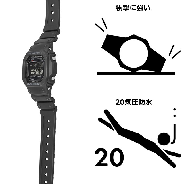 G-SHOCK 電波ソーラー デジタルウォッチ GW-M5610U-1BJF (カシオ