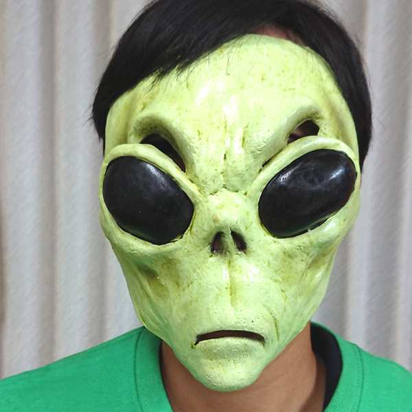 限定10個入 宇宙人 マスク 変装 コスプレ お面 ハロウィン 絶叫マスク