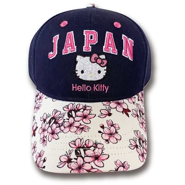 ロビン・ルス×ハローキティ「JAPAN CAP／桜フェイス」 (Robin Ruth Hello Kitty コラボ キャップ 帽子 キティバッグ  野球帽 JAPAN柄 ｜au PAY マーケット