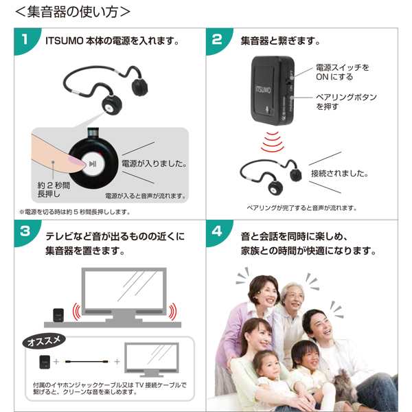 Bluetooth搭載骨伝導ヘッドホン Itsumo イツモ ワイヤレス 集音器 Bluetooth 骨伝導スピーカー 安全 自転車 ランニング 防水機能 の通販はau Pay マーケット 株式会社ポニー