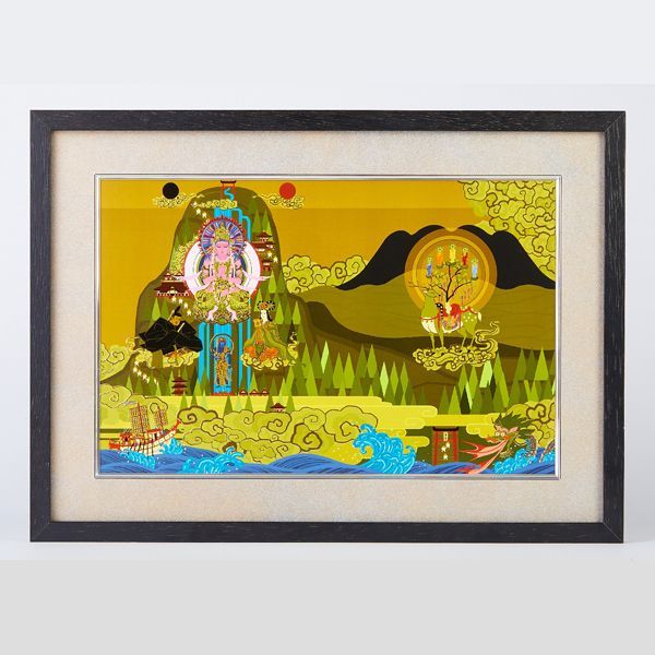 仏像アート「ジグレー版画／HAKUジグレ」日本曼荼羅(版画アート