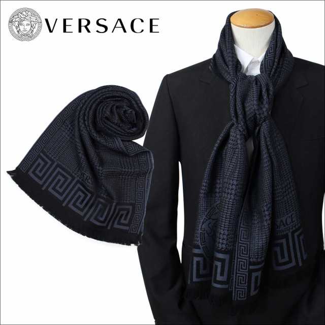 ヴェルサーチ Versace マフラー メンズ ウール イタリア製 カジュアル