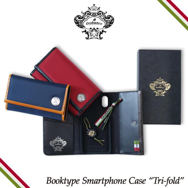 オロビアンコ Orobianco iPhone XR X XS ケース 手帳型 スマホ 携帯 アイフォン TRI-FOLD レザー メンズ レディースの通販は
