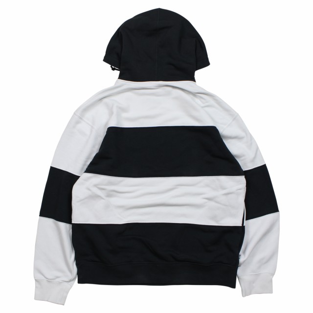 supreme nike stripe hooded sweatshirt black