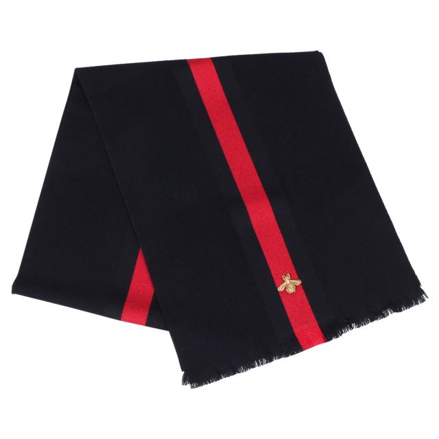 グッチ Gucci マフラー ストール メンズ レディース カシミア ウェブストライプ Sc Strong Bee Scarf ダーク ブルー g487の通販はau Pay マーケット スニークオンラインショップ Au Pay マーケット店