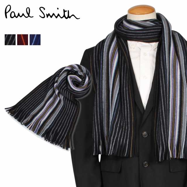 ポールスミス Paul Smith マフラー メンズ ストライプ Multi Stripe Muffler ブラック ワインレッド ブルー 黒 M1a 809e As10の通販はau Pay マーケット スニークオンラインショップ Au Pay マーケット店