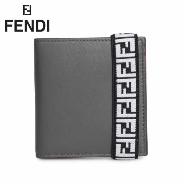 フェンディ FENDI 財布 二つ折り メンズ BI-FOLD WALLET グレー 7M0277