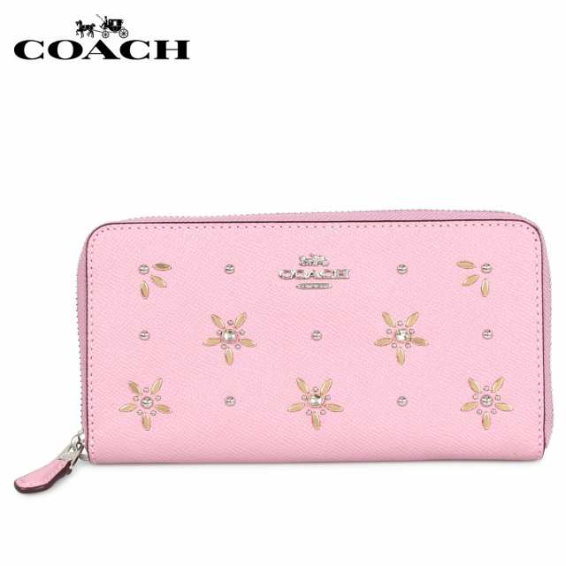 コーチ Coach 財布 長財布 レディース ラウンドファスナー ピンク F722の通販はau Wowma スニークオンラインショップ Au Wowma 店